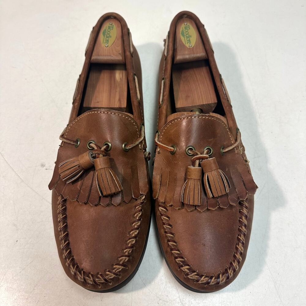VGUC Rancourt & Co. x Polo Country Handsewn Moccasin Tassel Loafer Maine USA 12